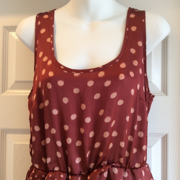 Lauren Conrad Rust Sleeveless Dress Size 10 - Picture 5 of 8